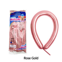 Load image into Gallery viewer, 10pcs Metallic Long Balloons DIY Strip Long Shape Balloon Tying Twist Modeling Balloon for Birthday Wedding Christmas Party