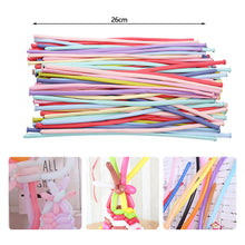 Load image into Gallery viewer, 10pcs Macaron Color Long Balloons DIY Strip Long Shape Balloon Tying Twist Modeling Balloon for Birthday Wedding Christmas Party