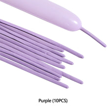 Load image into Gallery viewer, 10pcs Macaron Color Long Balloons DIY Strip Long Shape Balloon Tying Twist Modeling Balloon for Birthday Wedding Christmas Party