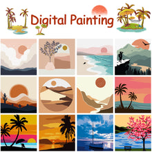 Load image into Gallery viewer, 20*20cm DIY Painting Framed Canvas Painting Paint By Numbers Digital Painting Drawing Practice Birthday Gift Home Bedroom Wall Decoration