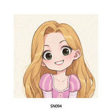 Load image into Gallery viewer, 20*20cm DIY Disney Princesses Painting Framed Canvas Painting Paint By Numbers Digital Painting Drawing Practice Birthday Gift Home Bedroom Wall Decoration