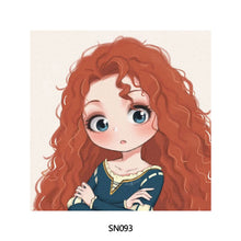 Load image into Gallery viewer, 20*20cm DIY Disney Princesses Painting Framed Canvas Painting Paint By Numbers Digital Painting Drawing Practice Birthday Gift Home Bedroom Wall Decoration
