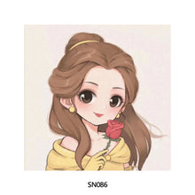 Load image into Gallery viewer, 20*20cm DIY Disney Princesses Painting Framed Canvas Painting Paint By Numbers Digital Painting Drawing Practice Birthday Gift Home Bedroom Wall Decoration