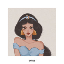 Load image into Gallery viewer, 20*20cm DIY Disney Princesses Painting Framed Canvas Painting Paint By Numbers Digital Painting Drawing Practice Birthday Gift Home Bedroom Wall Decoration