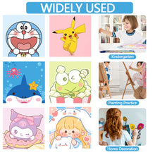 Load image into Gallery viewer, 20*20cm Cartoon DIY Painting Framed Canvas Painting Paint By Numbers Digital Painting Drawing Practice Birthday Gift Home Bedroom Wall Decoration