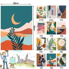 Load image into Gallery viewer, 20*30cm Southeast Asia Style DIY Painting Framed Canvas Painting Paint By Numbers Digital Painting Drawing Practice Birthday Gift Home Bedroom Wall Decoration
