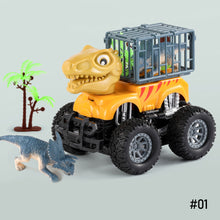 Load image into Gallery viewer, Mini Dinosaur Engineering Trucks Children Inertia Car Toy Excavators Boy Toy Car Transport Truck Model Car Kids Games