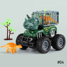 Load image into Gallery viewer, Mini Dinosaur Engineering Trucks Children Inertia Car Toy Excavators Boy Toy Car Transport Truck Model Car Kids Games