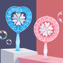 Load image into Gallery viewer, Windmill Bubble Machine Hand-held Manual Blowing Handheld Wand Device Colorful Fairy Children's Toys Boys