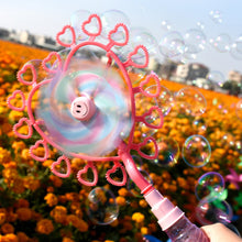 Load image into Gallery viewer, Windmill Bubble Machine Hand-held Manual Blowing Handheld Wand Device Colorful Fairy Children's Toys Boys