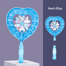 Load image into Gallery viewer, Windmill Bubble Machine Hand-held Manual Blowing Handheld Wand Device Colorful Fairy Children's Toys Boys
