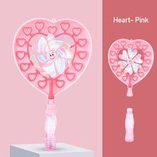 Load image into Gallery viewer, Windmill Bubble Machine Hand-held Manual Blowing Handheld Wand Device Colorful Fairy Children's Toys Boys