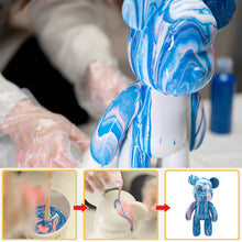 Load image into Gallery viewer, Handmade Diy Graffiti Bearbricklys Statue Figure Personality Creative Violent Bear Vinyl Fluid Bear Home Shop Decor