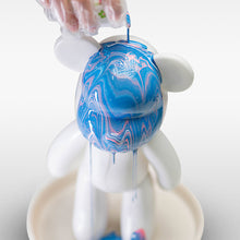 Load image into Gallery viewer, Handmade Diy Graffiti Bearbricklys Statue Figure Personality Creative Violent Bear Vinyl Fluid Bear Home Shop Decor