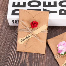 Load image into Gallery viewer, Vintage Kraft Paper Greeting Card DIY Handmade Flower Wish Card Thank You Card Blessing Card Party Invitation Card