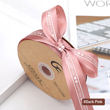 Load image into Gallery viewer, 25mm 45M/Roll Polyester Letter Ribbons Birthday Party Decoration Supplies Gift Box Wrapping Ribbons Handmade Material