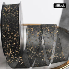 Load image into Gallery viewer, 25mm Polyester Gold Foil Textured Organza Ribbon Birthday Party Decoration Supplies Gift Box Wrapping Ribbons Handmade Material