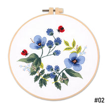 Load image into Gallery viewer, DIY Embroidery Handcraft Needlework Cross Stitch Kit Cotton Embroidery Painting Embroidery Hoop Home Decor