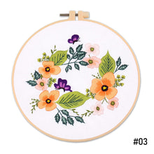 Load image into Gallery viewer, DIY Embroidery Handcraft Needlework Cross Stitch Kit Cotton Embroidery Painting Embroidery Hoop Home Decor