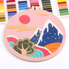 Load image into Gallery viewer, DIY Scenery Embroidery Handcraft Needlework Cross Stitch Kit Cotton Embroidery Painting Embroidery Hoop Home Decor