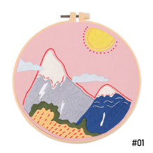 Load image into Gallery viewer, DIY Scenery Embroidery Handcraft Needlework Cross Stitch Kit Cotton Embroidery Painting Embroidery Hoop Home Decor
