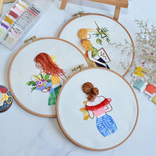 Load image into Gallery viewer, DIY Embroidery Handcraft Needlework Cross Stitch Kit Cotton Embroidery Painting Embroidery Hoop Home Decor