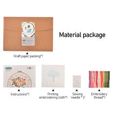Load image into Gallery viewer, DIY Embroidery Handcraft Needlework Cross Stitch Kit Cotton Embroidery Painting Embroidery Hoop Home Decor