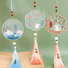 Load image into Gallery viewer, DIY Embroidery Amulet Handcraft DIY Needlework Easy Embroidery Kit Sewing Cloth Material kit Car Pendant