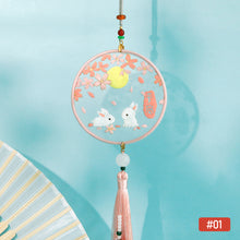 Load image into Gallery viewer, DIY Embroidery Amulet Handcraft DIY Needlework Easy Embroidery Kit Sewing Cloth Material kit Car Pendant