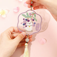 Load image into Gallery viewer, Handmade Embroidered Amulet DIY Needlework Easy Embroidery Kit Sewing Cloth Material kit Car Pendant