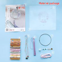 Load image into Gallery viewer, Handmade Embroidered Amulet DIY Needlework Easy Embroidery Kit Sewing Cloth Material kit Car Pendant