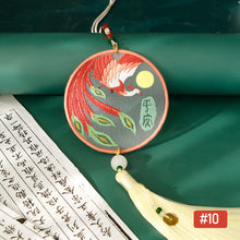 Load image into Gallery viewer, Handmade Embroidered Amulet DIY Needlework Easy Embroidery Kit Sewing Cloth Material kit Car Pendant