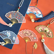Load image into Gallery viewer, Handmade Embroidered Amulet DIY Needlework Easy Embroidery Kit Sewing Cloth Material kit Bookmarks Pendant