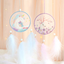 Load image into Gallery viewer, Handmade Embroidered Amulet DIY Needlework Easy Embroidery Kit Sewing Cloth Material kit Dreamcatcher
