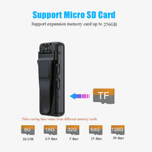 Load image into Gallery viewer, Body Wearable Camera HD Car DVR Video Security IR Night Vision Back Clip Magnetic Mini Camcorders Police Cam