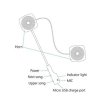 Load image into Gallery viewer, MH04 Motorcycle Helmet Headsets Bluetooth Wireless Communication Stereo HiFi Call Music Speaker Handsfree Headphones