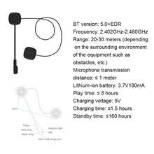 Load image into Gallery viewer, MH04 Motorcycle Helmet Headsets Bluetooth Wireless Communication Stereo HiFi Call Music Speaker Handsfree Headphones