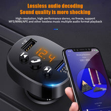 Load image into Gallery viewer, Car Bluetooth-compatible 5.0 Car Kit 2USB Quick Charger 3.1A MP3 Music Player Wireless Handsfree Audio Receiver FM Transmitter