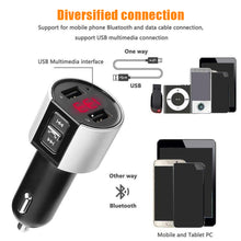 Load image into Gallery viewer, Bluetooth FM Transmitter Audio Aux Modulator Dual USB Fast Car Charger Bluetooth Handsfree Calling Car Kit Car Radio MP3 Player