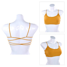 Load image into Gallery viewer, Women Beauty Back Yoga Bra Padded Sports Bra Removable Workout Bra Cross Back Sport Fitness Bra Elastic Thin Shoulder Strap