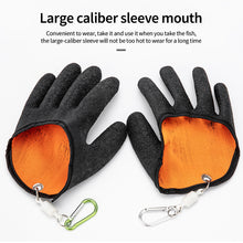 Load image into Gallery viewer, Fishing Gloves Anti-Slip Protect Hand from Puncture Scrapes Fisherman Professional Catch Fish Hunting Gloves