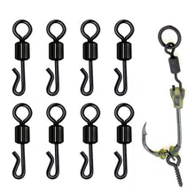 Load image into Gallery viewer, 25/50/100 pcs Bearing Swivel Fishing Connector Q-Shaped Quick Change Swivels For Carp Fishing Terminal Tackle Accessories