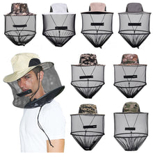 Load image into Gallery viewer, Hike Foldable Mosquito Hat With Hidden Net Mesh Repellent Insect Bee Protection Casual Outdoor Sunscreen Fishing Cap