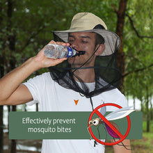 Load image into Gallery viewer, Hike Foldable Mosquito Hat With Hidden Net Mesh Repellent Insect Bee Protection Casual Outdoor Sunscreen Fishing Cap