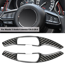 Load image into Gallery viewer, Pair Carbon Fiber Steering Wheel Shift Paddles Extension Shifter Covers Car Accessories for Mazda 3 Axela 6 Atenza CX-5 CX-4