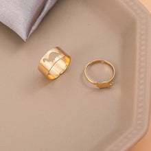 Load image into Gallery viewer, 2pcs/set Creative Personality Flame Dinosaur Punk Couple Ring Simple Open Women Men Couple Ring Jewelry Accessories Gifts