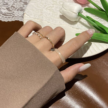 Load image into Gallery viewer, 4pcs/set Fashion Vintage Personality Beaded Ring Summer Simple Resin Rice Beads Ring Women Jewelry Gifts Accessories