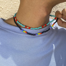 Load image into Gallery viewer, Summer Bohemian Rice Bead Necklace Sweet Handmade Clavicle Choker Fashion Beaded Contrasting Colors Necklace Men Jewelry Gifts