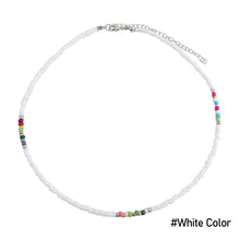 Load image into Gallery viewer, Fashion Summer Bohemian Rice Bead Necklace Sweet Handmade Clavicle Choker Solid Color Beaded Necklace Women Jewelry Gifts
