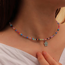 Load image into Gallery viewer, Fashion Bohemian Rice Bead Necklace Sweet Handmade Cute Flower Clavicle Choker Beaded Necklace Women Jewelry Gifts